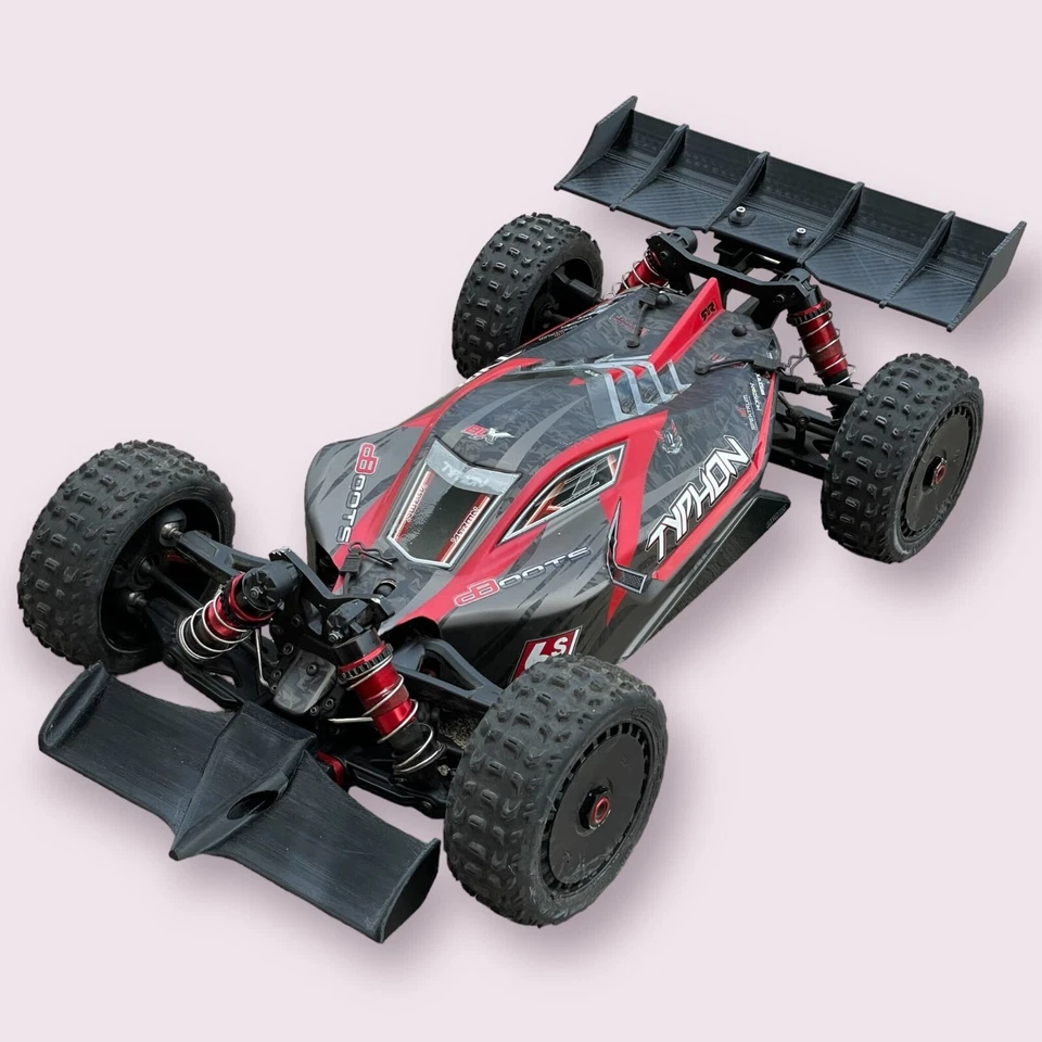 Parachoques delantero y trasero Formula F1 Aero Style para Arrma Typhon 6s BLX Foto 2 de 4