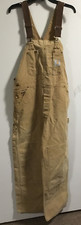 Carhartt Men's Double Knee Brown Bib Overalls - Measurements In the Description
