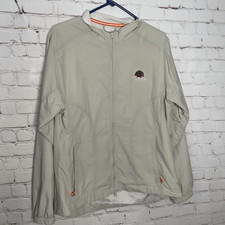 Footjoy FJ Women  s L Large Jacket Beige Zip Up Golf Long Slv Windbreaker Lined