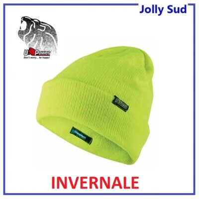 Cappello Uomo Fluo UPOWER U POWER Berretto Uomo Giallo Invernale di Lana e  Caldo | eBay