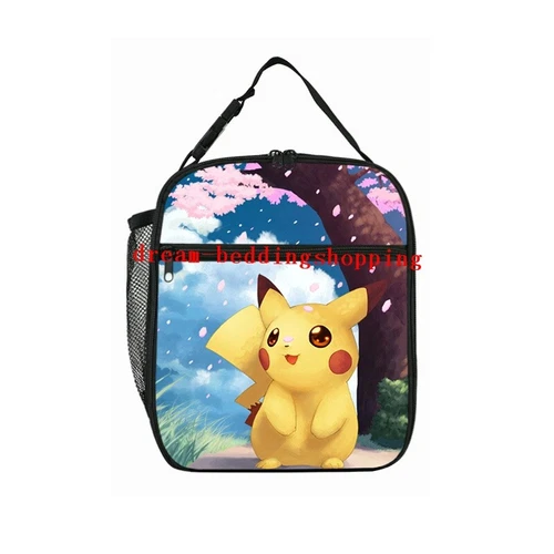 Pikachu Pokemon Insulated Lunch Bag School Picnic Snack Lunchbox Travel Box Gift - Picture 10 of 69