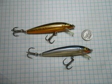 (2 LOT) RAPALA HUSKY JERK HJ8 (3", 1/4 oz) CRANKBAIT PLUGS ~ TACKLE BOX FIND