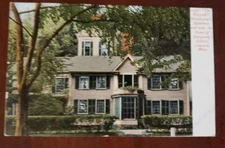 "The Wayside" Hawthorne Residence Sidney Concord Massachusetts Vintage Postcard