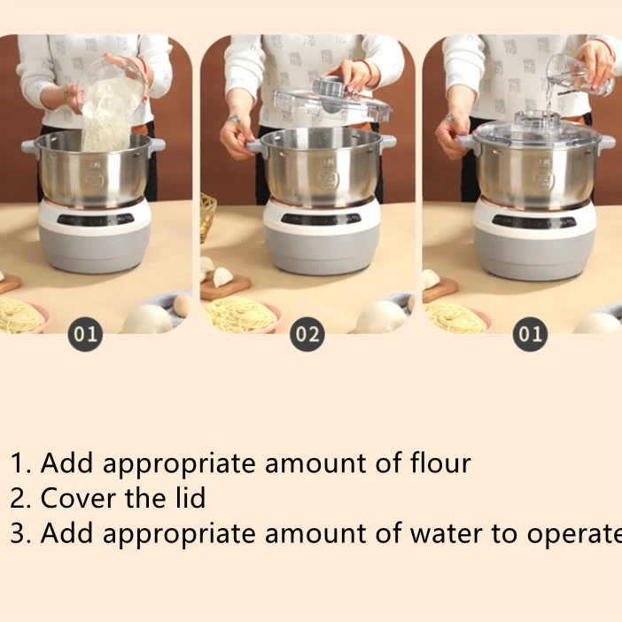 Home Küche Elektrische Lebensmittel Pizza Brot Teig Mixer Lebensmittel Backen - Bild 4 von 4