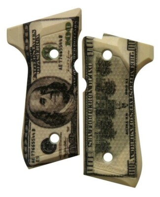 Money Benjamins $100 Bill Custom Beretta 92 96 M9 Grips