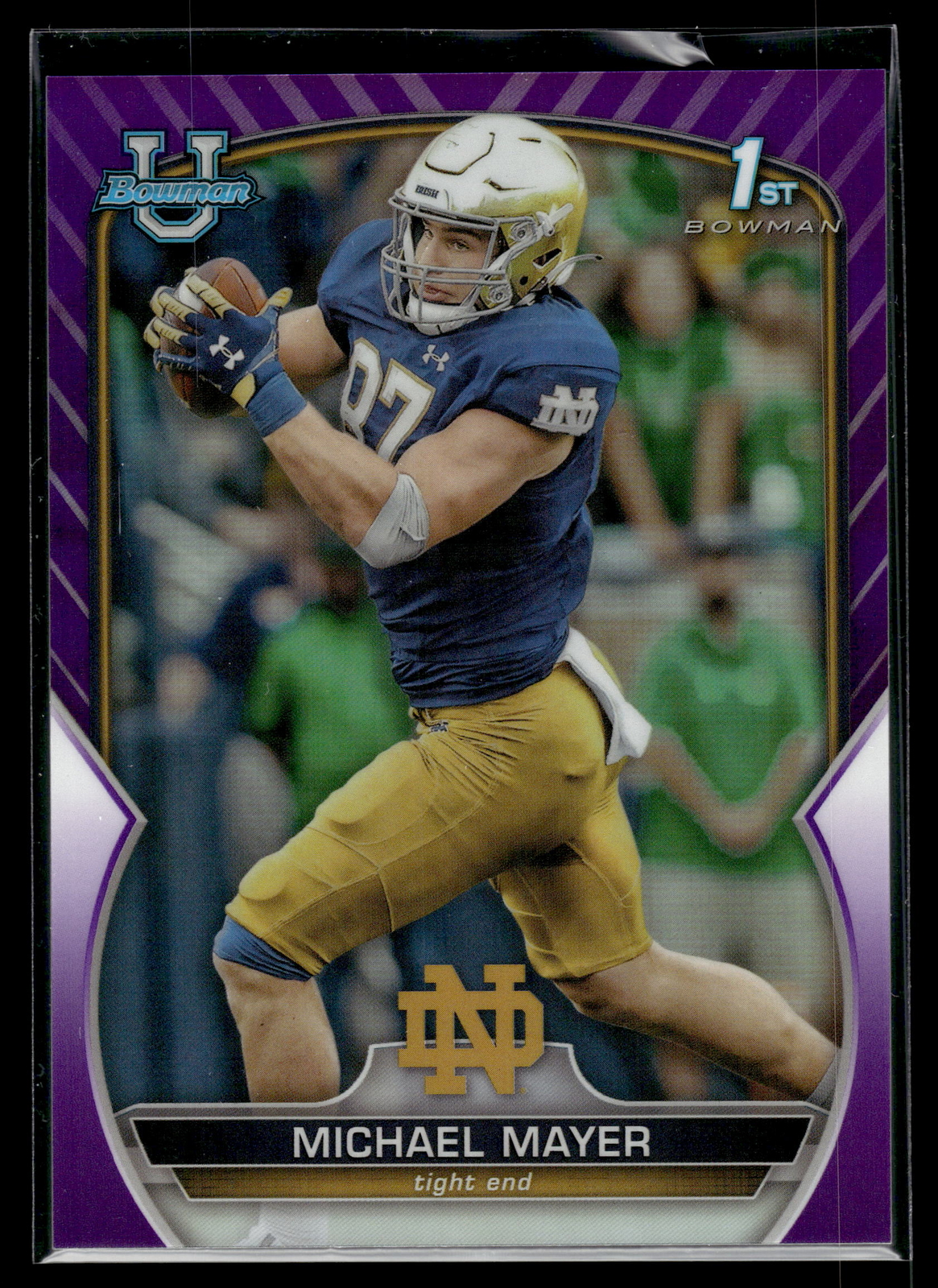 Michael Mayer 2022 Bowman Chrome University Purple Refractor Card /399 #41