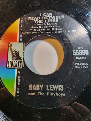 Gary Lewis And The Playboys -Green Grass /	I Can Read Between The Lines  VG F309
