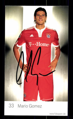 Mario Gomez Autogrammkarte Bayern München 2009-10 Original Signiert