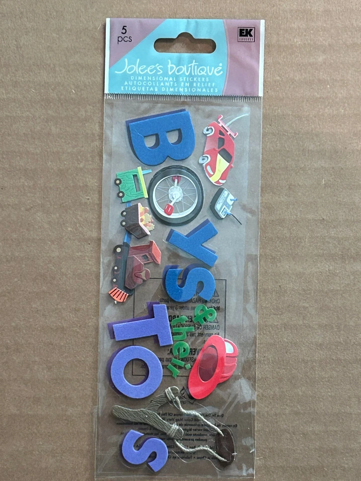 Rare Jolee’s Boys & Toys Trains Slingshot Economy RC Car Scrapbook Stickers  - Image 2 of 2