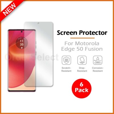 6-Pack LCD Ultra Clear HD Screen Protector for Android Motorola Edge 50 Fusion