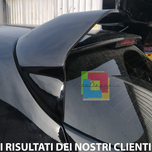 RENAULT CLIO 4 2012-2019 SPOILER POSTERIORE TETTO LOOK SPORTIVO RS NERO LUCIDO - Imagen 7 de 12