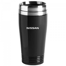 Nissan Logo Black 16oz Stainless Steel Tumbler Travel Mug Official Licensed