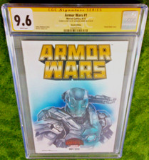 ARMOR WARS 1 CGC 9.6 SS: Battle Ready WAR MACHINE Sketch/ Signed, GORKEM DEMIR!
