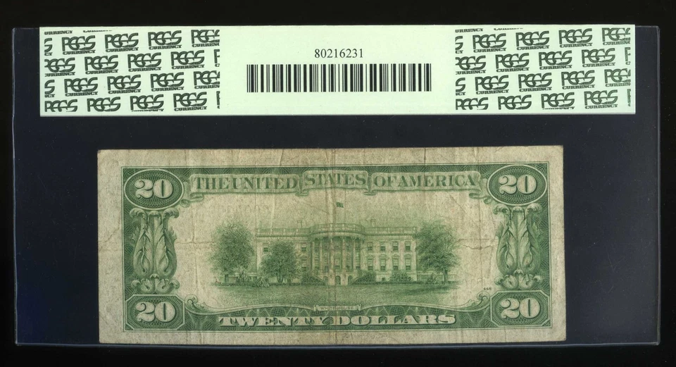 DBR 1934 $20 DGS STAR Mule Philadelphia Fr. 2054-Cdgsm* PCGS 20 Ser # C00439975* - Image 2 of 2