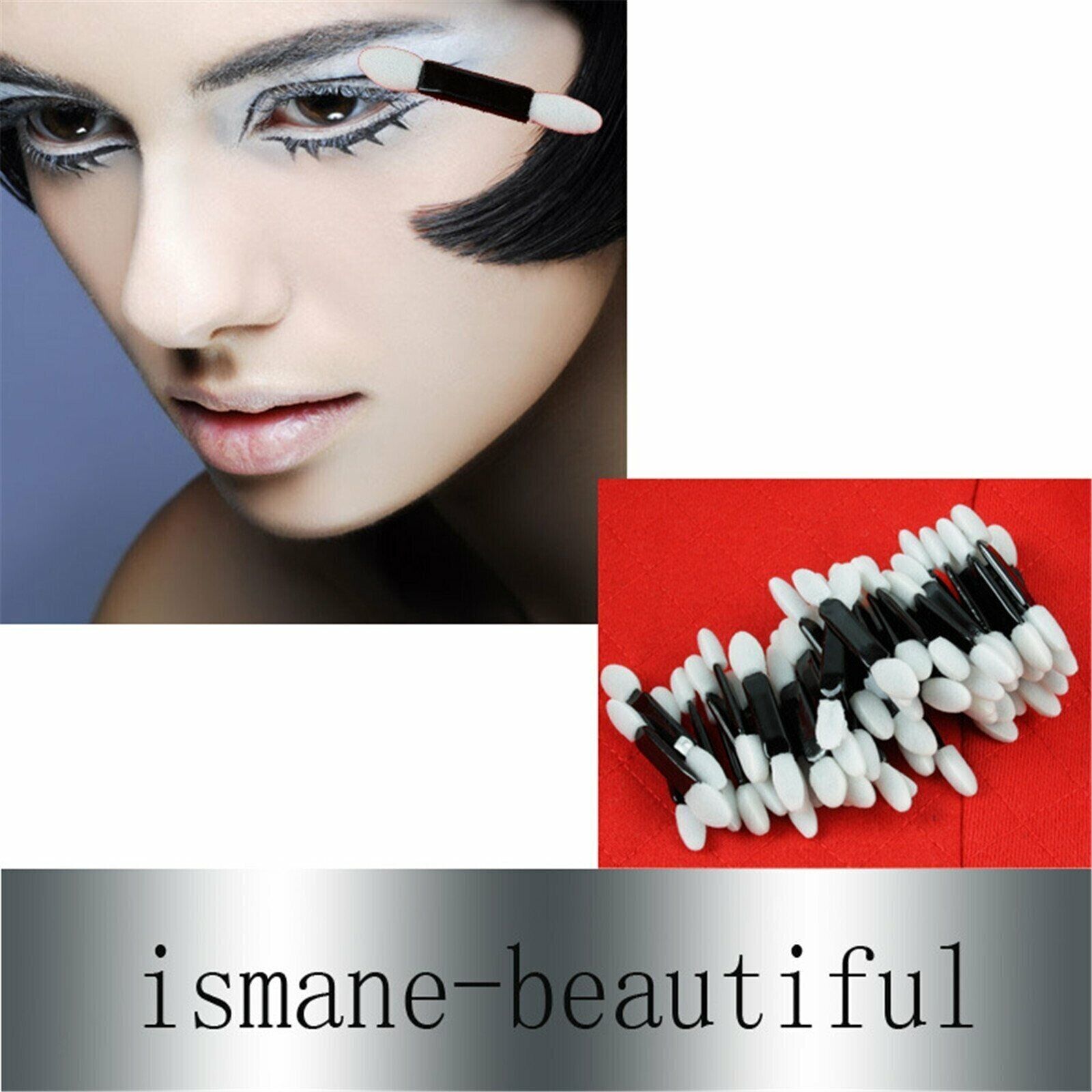 100x Applicator Eyeshadow Brush Applicator Foam Double End Disposable