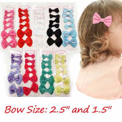 Lot of 24 Baby Toddlers Hair Boutique Grosgrain Ribbon Hair Bows Clips Barrettes