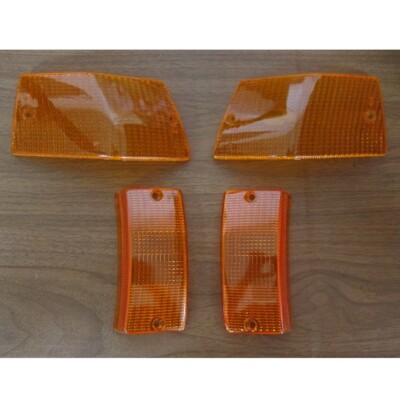 Set of 4pcs Amber Winker Signal Light Lens for Vespa OLD P200E PX200E repro     