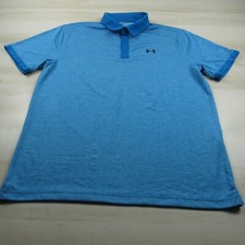 Under Armour Polo Shirt Mens Extra Large Blue Playoff Outdoor Stretch