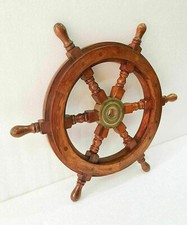 Wand Boot Rad Schiff 24 Zoll Maritim Holz Piraten Dekor Handarbeit Vintage Ge...
