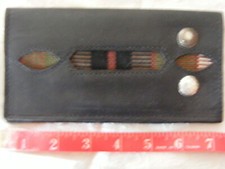 Southwest Western Style Bifold Mens Ladies Leather Wallet Checkbook Holder g