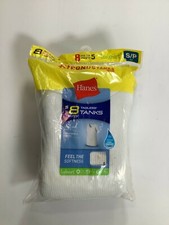 Boys Hanes White Tagless Tanks Small 8 pack NEW 