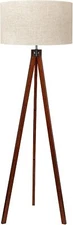 LEPOWER Wood Tripod Floor Lamp, Mid Century Standing Brown Holder 