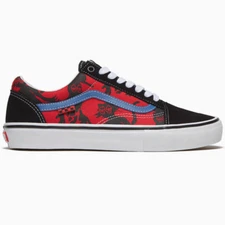Vans X Krooked Skate Old Skool Black Red Skate Shoes