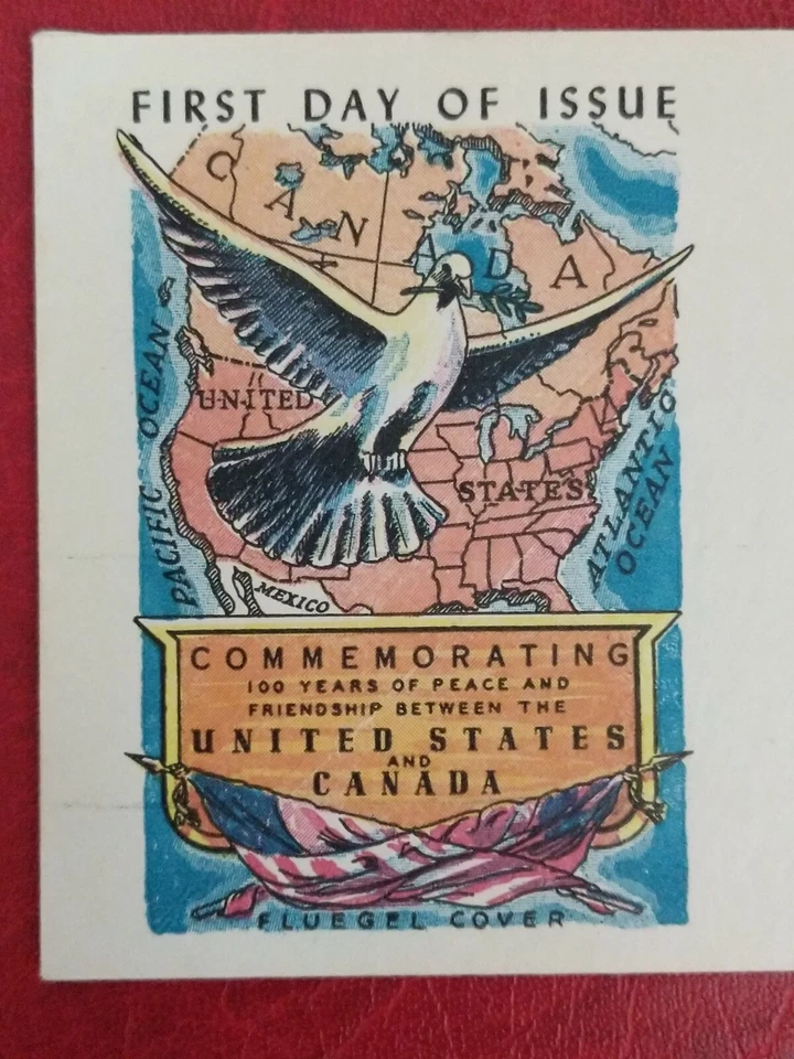 1948 Fluegel FDC Cover Niagara Falls NY 100 Years Friendship US & Canada Cachet - Image 2 of 4