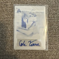 2021 Leaf Memories RC Rookie Auto Printing Plate 1/1 Cole Turner