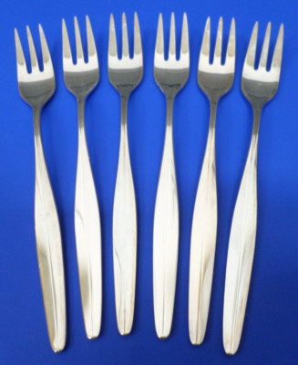 6 WMF FLORENCE Florenz WMF108 Patent 90 Silverplate Germany 6 1/4'' PASTRY FORKS
