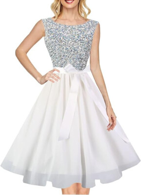 white dress sequin top Nala Strapless Sequin Mini Dress / White | MESHKI