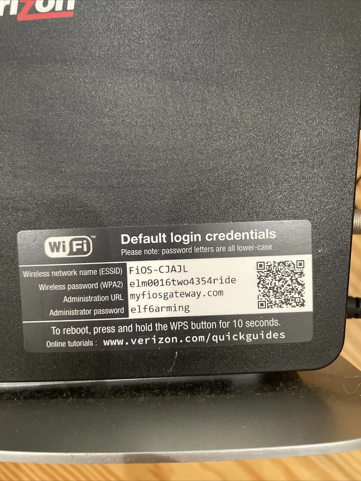 Verizon G1100 Fios Wireless Wifi Router Modem W/ Power And Ethernet Cables - Image 4 of 4