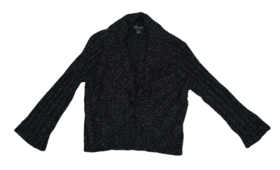 Cardigan Femme White House Black Market - Laine, Taille M - Noir Et Gris - Occasion Très Bon état
