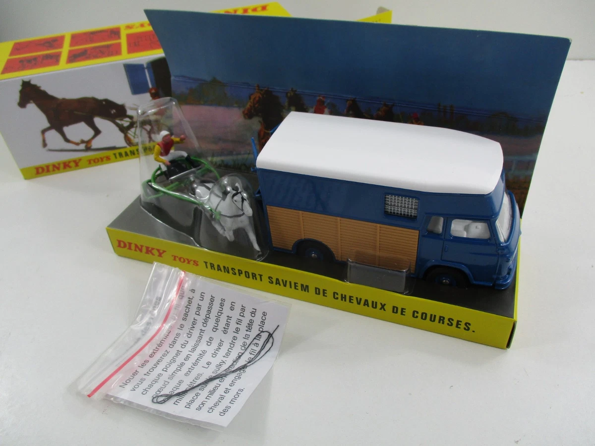 SAVIEM TRANSPORT DE CHEVAUX BLEU/BEIGE #571 N°29 SÉRIE DES CAMIONS DINKY / ATLAS