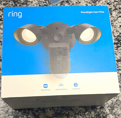 Ring Floodlight Cam Plus Hardwired Black 2000 lm Outdoor Motion Detection