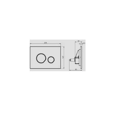 SANIT-CHEMIE REINIGUNGSMITTEL UND -GERÄTE SANIT Sanit Betätigungsplatte INEO CEDO 2C weiß Betätigungsplatte 16.770.01..0000
