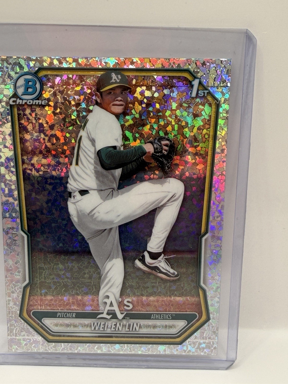 2026 Bowman Chrome #BCP-125 Wei-En-Lin Mini Diamond 1st Bowman