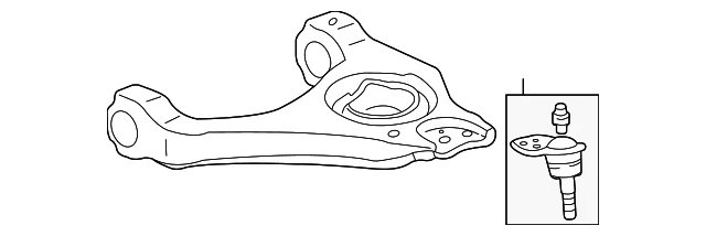 Brazo de control inferior genuino GM 12475480 Foto 2 de 3