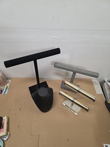 4 Jewelry Supports And Display Stands - Faux Leather Etc