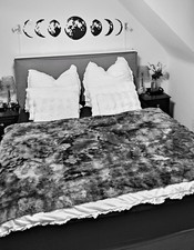 Weiche Edle Kuscheldecke Kunstfell Grau Meliert Schwarz 🤍🖤🤍 170 x 125 cm