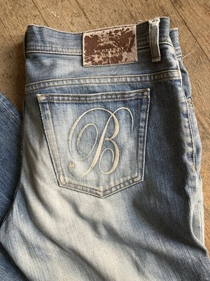Burberry Black Label Denim with Distressing/Knee Patch Japanese