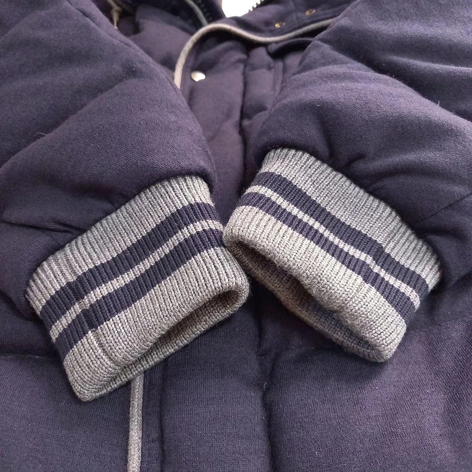 MONCLER BRESLE Wool Down Jacket Navy Size 0 Detachable Hood Used - Image 4 of 4