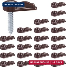24 Pack Flush Cabinet Glass Retainer Clips Window Screen Clip with Screws