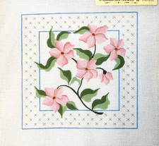 Needlepoint Canvas Hob Nob Designs Spring Tree Apple Blossom Pink 13 Mesh