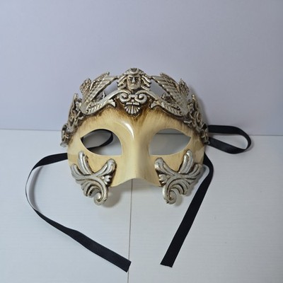 Vintage Authentic Venetian Mask Original Hand Painted Made in Italy Venezia 