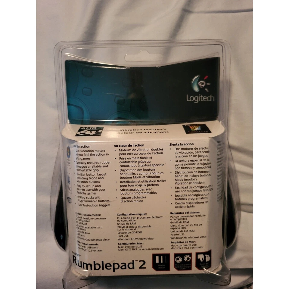 Logitech Rumblepad 2 Wired PC Controller Brand New Sealed - Image 2 of 4