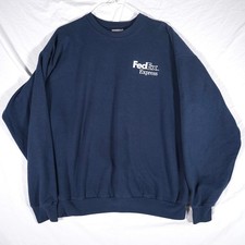 FedEx Express Vintage Logo Workwear Crewneck Navy Large