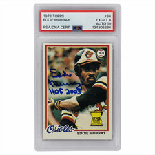 1978 Topps Eddie Murray #36 PSA/DNA EX-MT 6 AUTO 10