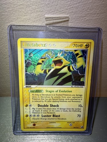 Pokemon Card, Electabuzz #22/115, Ex Unseen Forces, Reverse Holo, Eng 2005.
