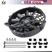 7 Inch Universal Slim Fan Push Pull Electric Radiator Cooling 12v Mount Kit